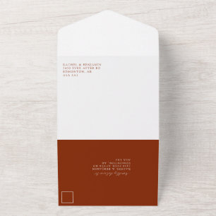 Invitation Tout En Un Heureux Jamais après un Mariage Boho élégant