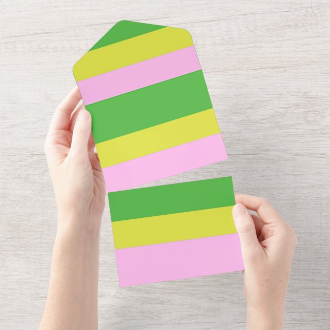 Invitation Tout En Un image trois couleurs art (Déchirure)