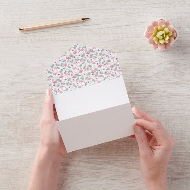 Invitation Tout En Un Invitation à un mariage Motif répété avec un oisea (Vidéo)