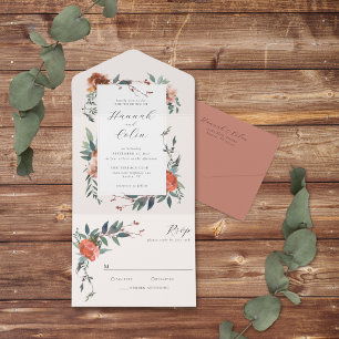 Invitation Tout En Un Jardin Botanique Élégant des Pêches de Marsala