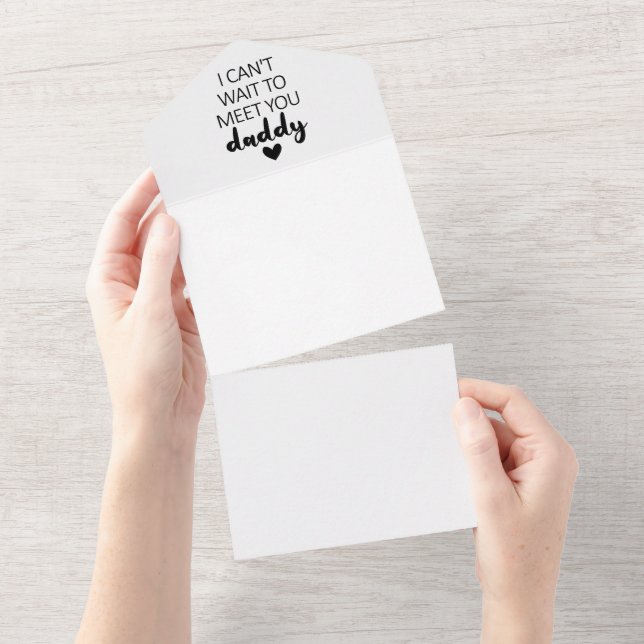 Invitation Tout En Un Je ne peux pas attendre de vous rencontrer Papa Gr (Déchirure)