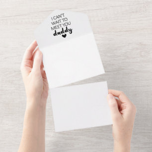 Invitation Tout En Un Je ne peux pas attendre de vous rencontrer Papa Gr