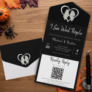 Invitation Tout En Un Je Vois Les Gens De Mer Ghost Mariage Halloween Go