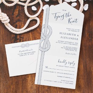 Invitation Tout En Un Jonction Nautique Le Mariage De Corde Knot