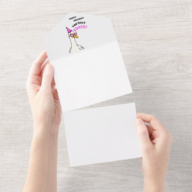 Invitation Tout En Un Joyeux Anniversaire Canard Idiot (Déchirure)