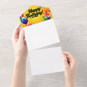 Invitation Tout En Un Joyeux Anniversaire Vibrant