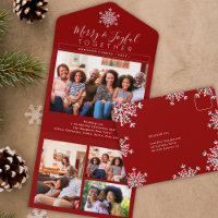 Joyeux et Joyeux ensemble 4 photo Noël rustique