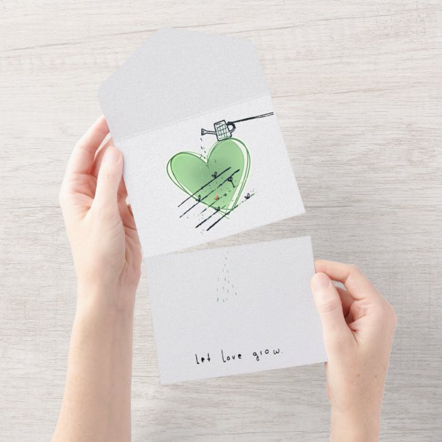 Invitation Tout En Un laissons l'amour grandir (Déchirure)