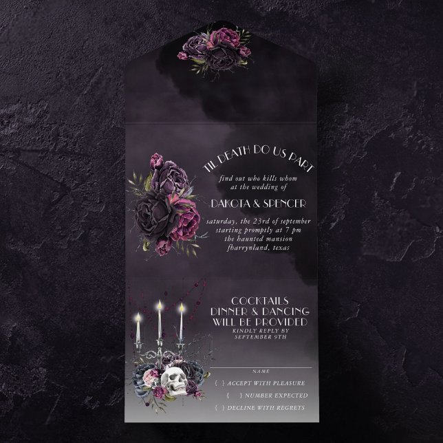 Invitation Tout En Un Le Vampiress | Moody Gothic Vampy Glam (Créateur téléchargé)