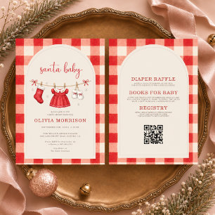 Invitation Tout en Un Ligne de Vêtements Bébé Santa Baby Show