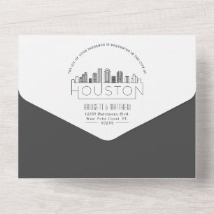 Invitation Tout En Un Ligne Skyline Houston Deco   MARIAGE