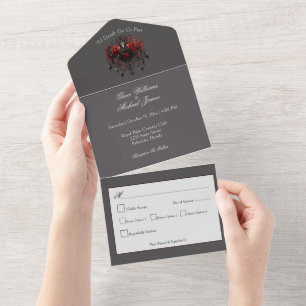 Invitation Tout En Un Lustre gothique noir complexe tout-en-un