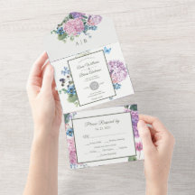 Magnifique Mariage floral Hydrangea peint à la mai