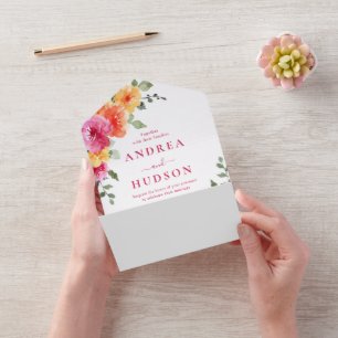 Invitation Tout En Un Magnifique Mariage Floral Printanier Estival Vibra