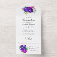 Mardi Gras Aquarelle Florale Quinceañera