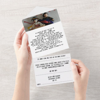 Invitation tout en un mariage