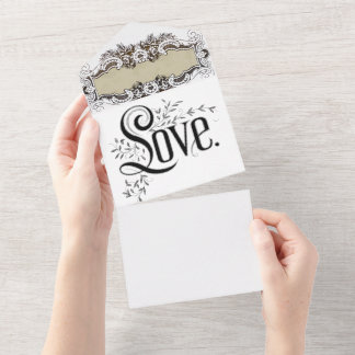 Invitation tout en un mariage