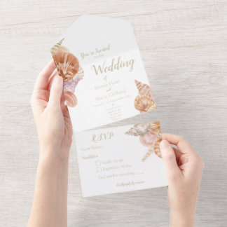 Invitation tout en un mariage