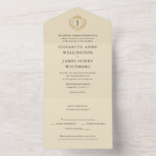 Invitation tout en un mariage