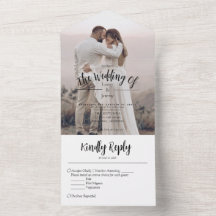 Invitation tout en un mariage