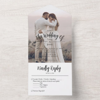 Invitation tout en un mariage