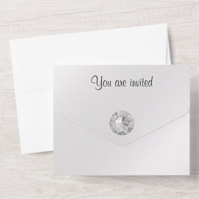 Invitation Tout En Un Mariage  (Verso)
