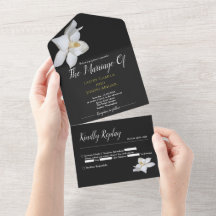 Invitation tout en un mariage