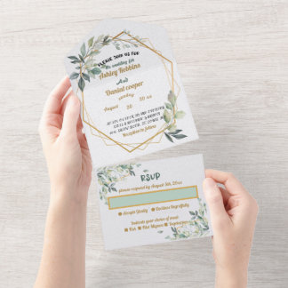 Invitation tout en un mariage