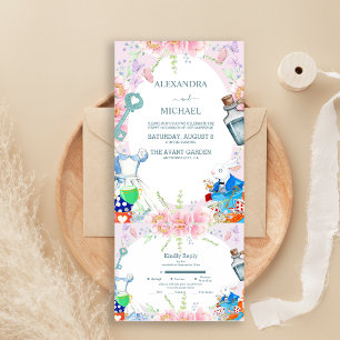 Invitation Tout En Un Mariage Alice au Pays des Merveilles