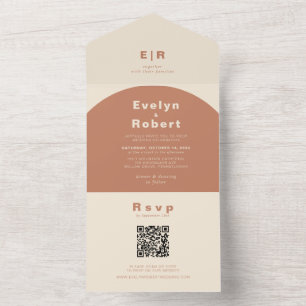 Invitation Tout En Un Mariage Arch en terre cuite