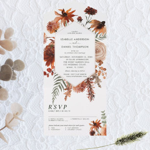 Invitation Tout En Un Mariage automne automne tout en un