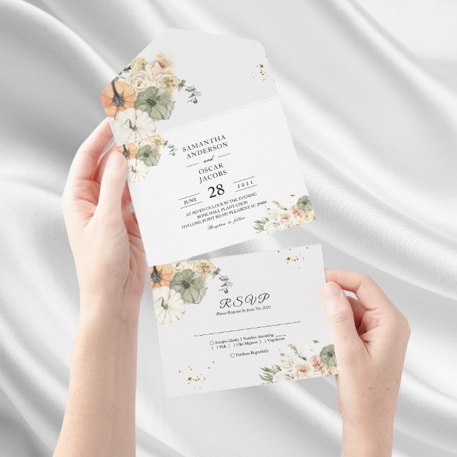 Invitation Tout En Un Mariage Automne Rustique Tout Compris (Créateur téléchargé)