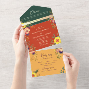 Invitation Tout En Un Mariage avec adresse photo