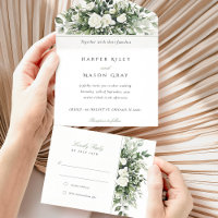 Mariage botanique avec RSVP anti-déchirure