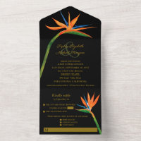 Mariage d'aquarelle Bird of Paradise