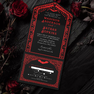 Invitation Tout En Un Mariage de la cathédrale gothique de Vampire