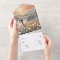 Mariage de lever de soleil chic simple