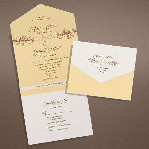 Invitation Tout En Un Mariage de printemps bohème