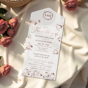 Invitation Tout En Un Mariage de printemps tout en un Fleur sauvage d'in