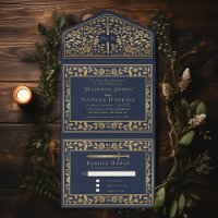 Mariage d'épée médiévale bleu Royal