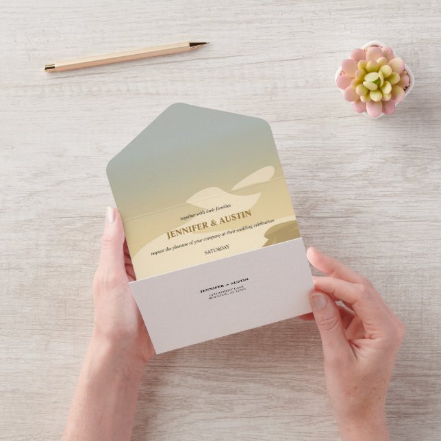 Invitation Tout En Un Mariage du paysage du désert (Vidéo)