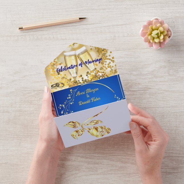 Invitation Tout En Un Mariage élégant mais simple (Vidéo)
