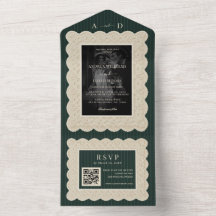 Mariage en dentelle verte vintage