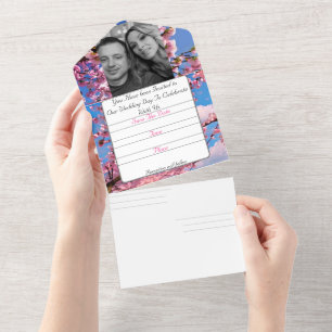Invitation Tout En Un Mariage Enregistrer La Date RVSP