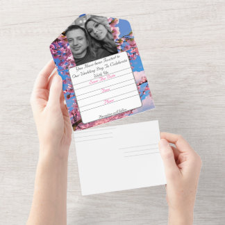 Invitation Tout En Un Mariage Enregistrer La Date RVSP