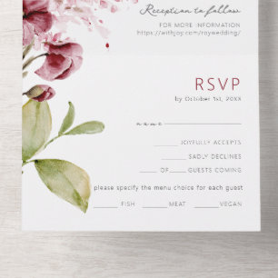 Invitation Tout En Un Mariage Fleur sauvage aquarelle