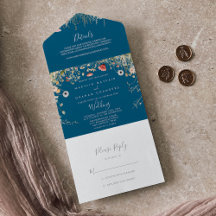 Mariage Fleur sauvage de la Marine Boho