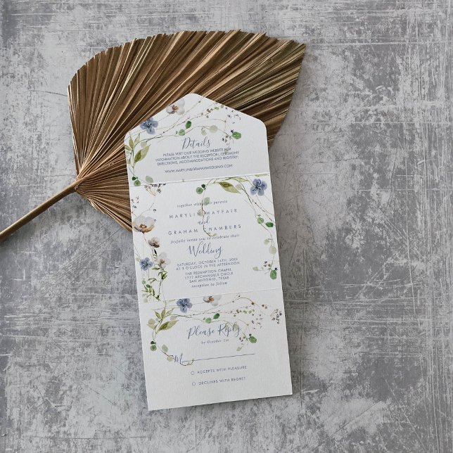 Invitation Tout En Un Mariage forestier sauvage (Créateur téléchargé)