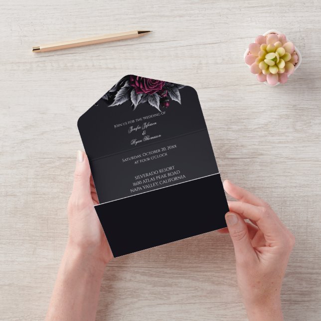 Invitation Tout En Un Mariage gothique d'Halloween (Vidéo)