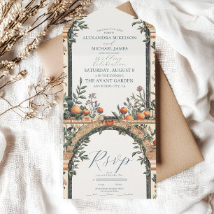 Invitation Tout En Un Mariage méditerranéen illustré